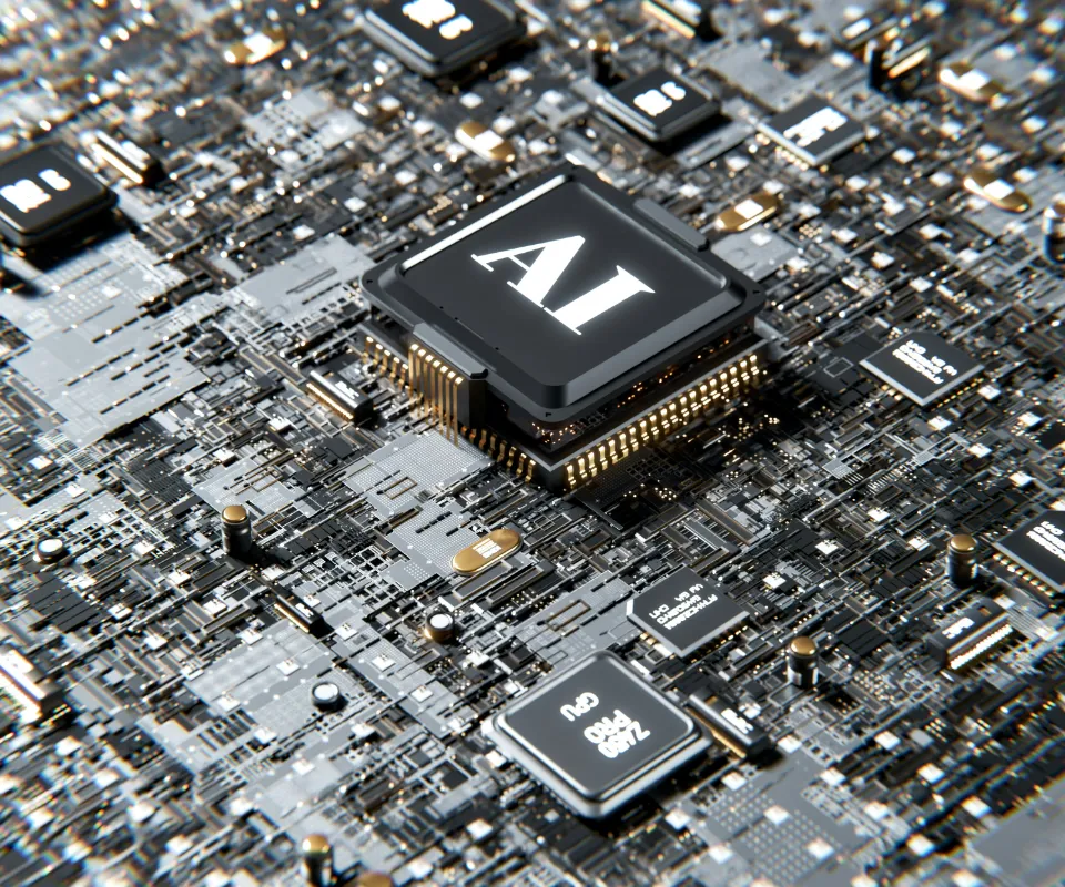 AI processor on a circuit board